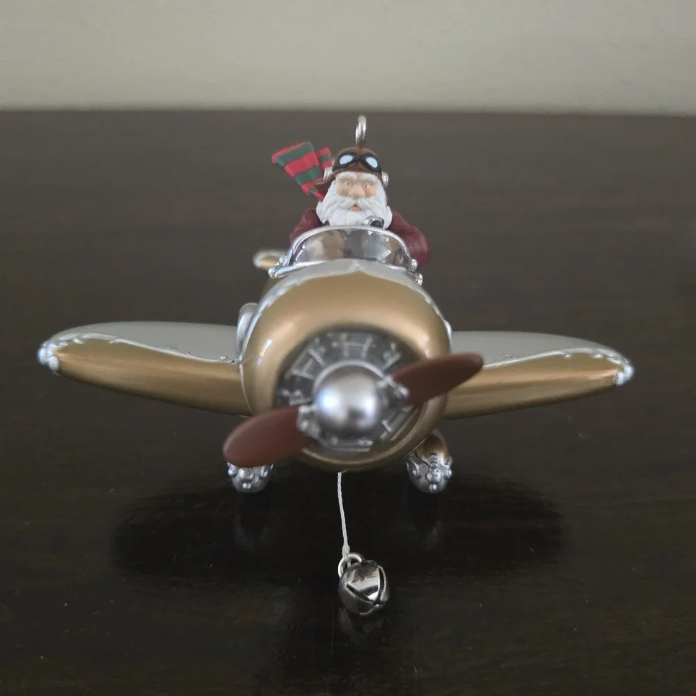 2006 Hallmark Ornament Spirit of St. Nick Magic Airplane Windup NIB-710-416